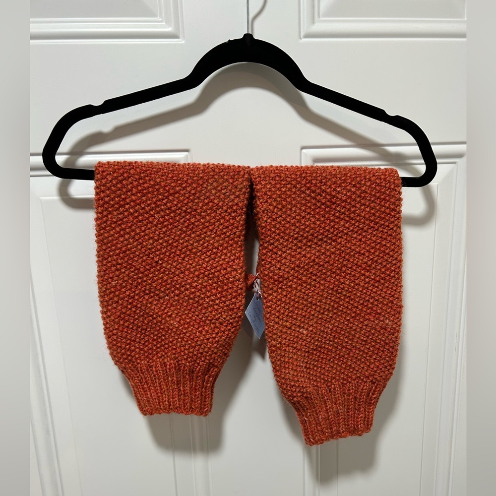 Handmade Burnt Orange Knit Leg Warmers